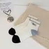 Meias novas de outono, meias fofas estilo japonês com estampa de urso de desenho animado e laço, meias de cano médio, acessórios versáteis, meias femininas, Little Tea Life