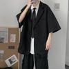 Camisa de manga curta masculina verão nova camisa solta estilo Hong Kong