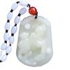 Colgante del zodiaco de jade verde blanco de Afganistán con jade de fábrica, colgante del zodiaco, tienda de regalos de jade de Hotan