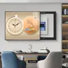 Caja Eléctrica Decorativa de Lujo Nórdico con Reloj, Cubierta Transfronteriza para Caja de Distribución Caja de Interruptores, Arte de Pared con Reloj sin Taladro