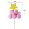 Rosa Girly Coração Decoração Do Bolo Plug-in Nuvem Arco-Íris Princesinha Fada Bebê Menina Aniversário Plug-in