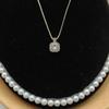 Joias Corrente Caixa Simples Harajuku Coreano Diamante Quadrado Diamante Curto Cristal Zircônia Corrente Clavicular Colar Atacado Versão Coreana