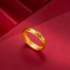 Anillo de Tira de Lluvia de Estrellas Shajin de Vietnam Año del Dragón Latón Chapado en Oro Pluma Viva Anillo para Hombre y Mujer Regalo de Vacaciones