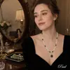 Collar Apilado Estilo Chino Perla Malaquita para Mujer Colgante Mamá Lujo Accesible Estilo Atmósfera Fresca Joyería de Regalo Venta al por Mayor