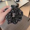Coreano Nuevo Scrunchie de Pedrería Completa de Alta Gama Satén Versátil Liga para el Cabello para Cola de Caballo Moño Cuerda para el Cabello