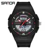 Reloj transfronterizo Sanda moda juvenil casual para hombres y mujeres estudiantes de secundaria impermeable doble pantalla reloj despertador reloj al por mayor