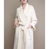 Nuevo Abrigo de Lana Doble Cara para Mujer Otoño/Invierno 2023, Elegante Abrigo de Lana Estilo Hepburn, Gabardina tipo Bata, Lujo Ligero
