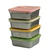 Uau! Conjunto de Recipientes de Armazenamento de Alimentos de Aço Inoxidável 304 para Uso Doméstico, Caixa de Armazenamento para Geladeira, Lancheira Compartimentada, Marmita para Micro-ondas