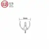 Aleación de Titanio F136 Base Hueca de Rosca Externa de Tres Puntas Arete para Lóbulo Piercing para Labio Piercing para Lengua Base de Púa de Repuesto Accesorios de Joyería para Piercings