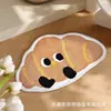 Tapete de Chão com Imitação de Cashmere Cartoon, Amigo da Pele, Tapete Antiderrapante para Banheira com Animal Fofo, Tapete para Pés Absorvente de Água e à Prova de Frio para Banheiro, Fácil de Cuidar