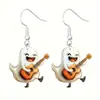 Envío Rápido Transfronterizo Halloween Gato Momia Lindo Horror Pendientes Acrílicos Patrón de Dibujos Animados de la Muerte