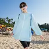 Ropa Protectora Solar de Moda para Hombres y Mujeres, Tops de Protección Solar de Moda con Bloqueo de Color UPF100+, Ropa Protectora Solar Ligera y Transpirable para Exteriores