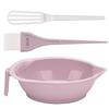 Tigela de Tintura de Cabelo Tricolor Transfronteiriça, Tigela para Óleo de Baking Cor Macaron, Tigela para Creme de Tintura, Tigela para Mistura de Cores com Alça, Conjunto de Pincéis para Mistura