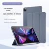 Adequado para iPadpro11 capa protetora de 10 geração 10,9 polegadas com slot para caneta 10,2 polegadas três dobrável silicone caixa macia de cor sólida