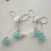 Brincos Originais de Flor com Laço e Franjas para Meninas, Estilo de Férias, Brincos Frescos e Únicos, Joias Atacado com Temperamento Super Fada