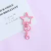 Chaveiro de lagosta cor de macaron padrão pentagrama fivela de porta DIY chaveiro de bolsa acessórios de pingente de joia