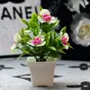 Plantas en Maceta de Plástico con Perlas Simuladas, Decoración Creativa para Plantas del Hogar, Plantas Verdes, Paisajes de Interior y Exterior, Adornos de Flores Artificiales en Maceta