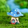 Casa de Cogumelo micro paisagem decoração artesanato de resina casa de vila DIY sonho conto de fadas acessórios de decoração de sonho