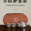 Juego de Té Kung Fu Plateado de Alta Gama Estilo Chino Patrón Gourmet Olla Plateada Taza de Té Juego de Té Portátil para Viaje Regalo de Acompañamiento