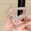 Venta Caliente Al Por Mayor Gato Kt Campana de Corazón Pulsera DIY Femenina Hecha a Mano con Cuentas Pulsera para Mejor Amiga Regalo para Novia Estudiante
