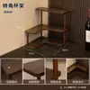 Prateleira de canto para mesa de computador multi-camadas para armazenamento de xícaras de café e conjuntos de chá para mesa de jantar, hall de entrada de casa e organizador de bancada