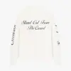 Camiseta Retro Casual Unisex de Manga Larga con Estampado de Letras, Holgada, Estilo Perezoso, para Primavera y Otoño, Cuello Redondo