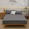 Lençol de Elástico Cor Sólida Conjunto de Quatro Peças Amazon Europa Fronha Roupa de Cama Transfronteiriço Protetor de Colchão Capa de Poeira Têxteis para o Lar