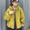 Jaqueta Quilted Curta com Capuz e Zíper de Manga Longa Estilo Coreano para Mulheres Outono e Inverno 2025 Nova Peça Casual Versátil com Efeito Emagrecedor Soltinha