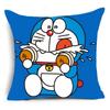 Funda de almohada sencilla y moderna de Doraemon con estampado azul de dibujos animados para sofá, bonita almohada de animación para dormitorio