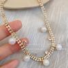 Cadena de suéter de perlas, collar elegante de estilo palaciego para dama, collar de moda para mujer, collar de nicho de alta gama, collar al por mayor