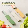 Cuchillo para Fruta Pelador Pelador Multifunción Hogareño Plegable Cuchillo para Fruta Portátil Cuchillo Pelador Cuchillo para Fruta 2 en 1