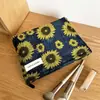 Nuevo Neceser Cosmético de Girasol en Relieve Tridimensional, Bolsa para Retoques, Bolsa de Mano Portátil de Gran Capacidad para Viajes de Negocios y Viajes