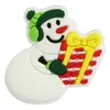 Acessórios de Cabelo Planos Fofos de Natal Capa de Celular Acessórios DIY Patch de Borracha Macia PVC Desenho Animado Boneco de Neve de Inverno