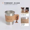 Taza de Agua Portátil para Exteriores de Acero Inoxidable con Asa Taza de Café Taza de Corcho Ins Juego de Tazas Taza de Café