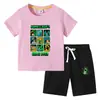 Camiseta para Niños 2026 Verano Nuevo Comercio Exterior Ropa para Niños Ins Estilo Coreano Algodón Manga Corta y Pantalones Cortos para Niños Conjunto de Dos Piezas