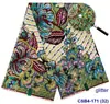 Algodón Africano Ankara Imitación Estampado de Cera Moda Brillo + Cristal Juego de Cera