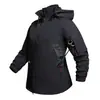 Uniforme de entrenamiento para servicio exterior de otoño e invierno, conjunto de chaqueta con forro polar, conjunto impermeable, ropa de trabajo softshell resistente al desgaste para montañismo