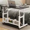 Mesita de noche Móvil Mesa Pequeña Sencilla Dormitorio Hogar Escritorio Estudiante Dormitorio Sencillo Perezoso Elevable Computadora