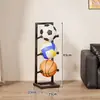 Estante para guardar pelotas, estante para guardar baloncesto escolar, estante de baloncesto interior de múltiples niveles, estante para exhibir equipo de voleibol y fútbol