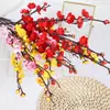Simulação de galhos de flores de ameixa, flor de pêssego Wintersweet, árvore falsa, enfeites para mesa de jantar, floricultura seca, bonsai chinês, decoração para estudo em casa