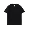 Camiseta de Manga Curta de Algodão Mercerizado 200g para Homens, Venda Quente em Live-Stream, Alta Contagem de Fios, Moda de Verão com Sensação de Gelo, Gola Redonda, Cor Sólida