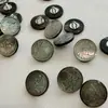 Botões Naturais de Concha Personalizados, Formato de Caveira Flor de Concha Borboleta Preta, Botões de Concha Borboleta Preta de Pé Alto Costurados à Mão, Pés Adesivos de Metal de Formato Especial