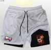 Pantalones de playa de verano para hombre europeos y americanos transfronterizos de doble capa 2 en 1 para correr y deportes, shorts de natación de secado rápido