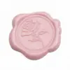 Adesivos de selo de cera de rosa folha multicoloridos de tamanho pequeno, adesivos de selo de cera quente para selar envelopes