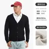 Cárdigan de Punto para Hombre Otoño e Invierno Chaqueta Cárdigan para Hombre Lujo Accesible de Alta Gama para Hombre Cuello en V Botonadura Exterior Punto para Hombre