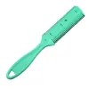 Peine de Corte de Cabello de Doble Cara + Hoja de Doble Cara de Acero Inoxidable/Cuchillo de Corte de Cabello/Herramienta de Corte de Cabello/Cuchillo de Peluquería, 3 Colores Disponibles