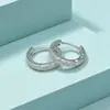 Pendientes de aro minimalistas 2026 nuevo diseño de plata pura simple de moda acabado cepillado, no es necesario quitárselos al dormir en otoño e invierno