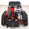 Cortador de Grama com Esteiras a Gasolina Totalmente Automático e Controlado Remotamente para Jardim Pomar Terreno Irregular Cortador de Grama com Esteiras a Gasolina Controlado Remotamente