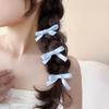 Pinza para el cabello con lazo de cinta dulce, clip para flequillo lateral, pinza sencilla de pico de pato, adorno para la cabeza, popular francés, pinza para el cabello sencilla