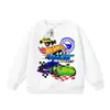 Sudadera para Niños con Estampado de Coche de Carreras Hot Wheels, Ajuste Holgado Primavera/Otoño, Hombro Caído, Top Infantil Elegante
